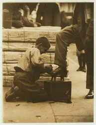 Schuhputzer in der Bowery, New York, 1910