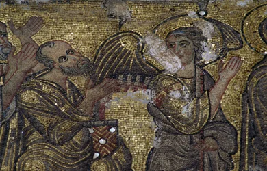 Engel, Detail der Mosaiken in der Geburtsbasilika (Unesco-Welterbeliste, 2012), Bethlehem, Palästina