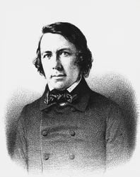 Porträt von Charles Forbes de Montalembert, französischer Politiker, Journalist und Philosoph, Gravur