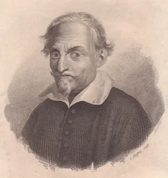 Porträt des italienischen Schriftstellers und Dichters Alessandro Tassoni (1565-1635), Kupferstich von S. Maffeis