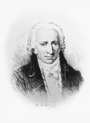 Porträt von Stanislas Jean, Marquis de Boufflers, Radierung nach einer Zeichnung von Adolphe Lalauze