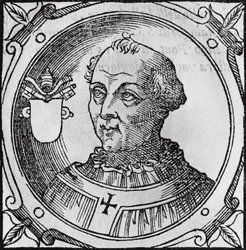 Porträt von Stephan II. oder III. (ca. 714-757), 92. Papst der katholischen Kirche ab 752, Gravur