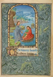 Ms. 37 (89.ML.35), fol. 22 Christus erscheint dem heiligen Jakobus dem Älteren