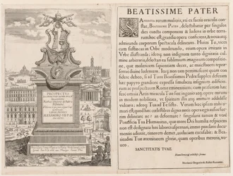 Frontispiz aus Prospectus Locurum Urbis Romae Insignium, 1666