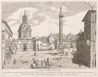 Trajanssäule aus Prospectus Locurum Urbis Romae Insignium, 1666