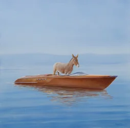 Esel in einer Riva, 2010