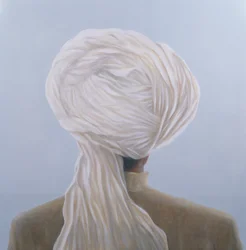 Weißer Turban