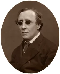 Henry Fawcett, Abgeordneter, Professor für politische Ökonomie an der Universität Cambridge, 1876