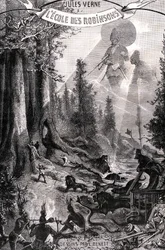 Frontispiz des Romans von Jules Verne 