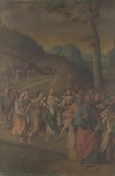 Der Tanz der Miriam aus der Geschichte von Moses, nach 1508