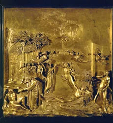 Die Erschaffung Adams, die Erschaffung Evas aus Adams Rippe, die Vertreibung aus dem Paradies