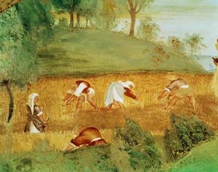 Linke Seite der Capella Suardi, Kirche Santa Barbara in Bergamo