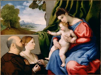 Madonna und Kind mit zwei Stiftern