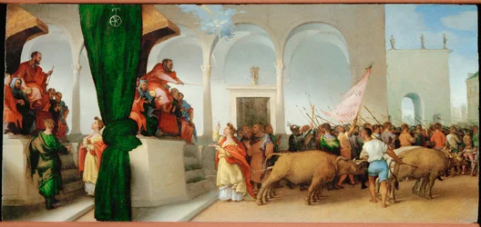 Die heilige Lucia vor Konsul Paschasius