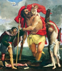 St. Christophorus zwischen den Heiligen Rochus und Sebastian