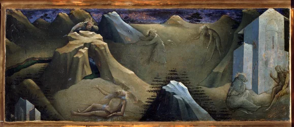 Episode aus dem Leben des Heiligen Onofrio oder Onuphrius Gemälde von Lorenzo Monaco (1370-1423)