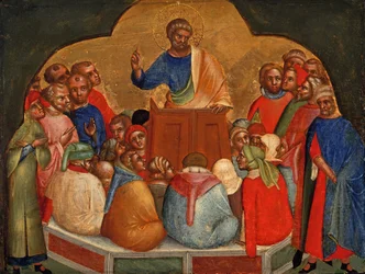 Apostel Petrus predigt (Predella-Panel)
