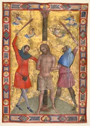 Miniatur aus einer Mariegola: Die Geißelung, um 1350-1375