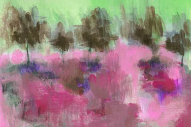 Abstrakte rosa Landschaft