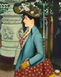 Eine elegante Frau im Élysée Montmartre (Élégante à l’Élysée Montmartre)
