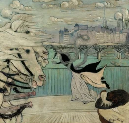 Der Windstoß auf der Seine-Brücke