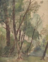 Bäume neben einem Teich, 1853-1878