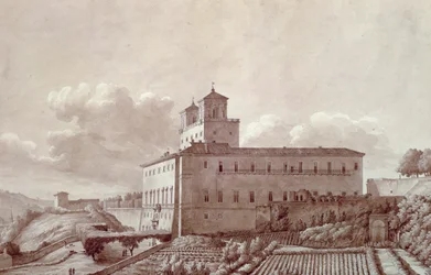 Villa Medici auf dem Pincio-Hügel in Rom, von Louis-Auguste Boileau (1812-1896), Italien
