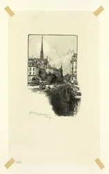 Le Pont Saint-Michel, Platte zwölf aus Le Long de la Seine et des Boulevards