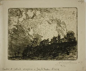 Stürmischer Sonnenuntergang, Jouy-le-Moutier