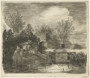 Angler an einem Fluss