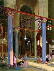 Innenraum der al-Muayyad-Moschee, Kairo, Ägypten, 1928