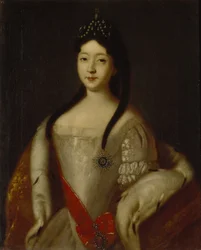 Porträt der Zarewna Anna Petrowna von Russland 1708-1728, Tochter Kaiser Peters I. von Russland, 1725