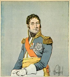 Illustration von Louis Bombled (1862-1927) aus dem Buch „Das Memorial von Saint Helena“ von Graf Emmanuel de Las Cases (1766-1842): Porträt von Marschall André Masséna (1758-1817), Herzog von Rivoli und Prinz von Essling, Privatbesitz