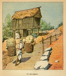 Der Krieg in Madagaskar - Anekdotische Geschichte der französischen Expeditionen von 1885-1895 von Henri Galli dit Galllichet (1854-1922), illustriert von Louis Bombled (1862-1927): Ein madagassischer Fall im 19. Jahrhundert, Privatbesitz