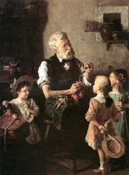 Die Puppenklinik (Öl auf Leinwand)