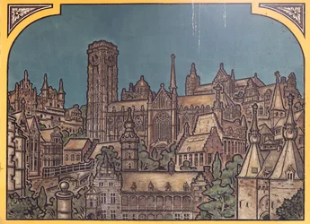 Bahnhofsgebäude (Sint-Pietersstation). Innenansicht. 1912. Die Eingangshalle.