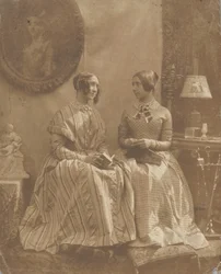 Die Frau und Tochter des Künstlers, 1846-49