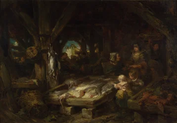 Der Fischmarkt, Dieppe, 1845