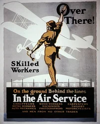 Facharbeiter hinter den Linien im Luftdienst, Erster Weltkrieg Rekrutierungsplakat