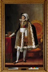 Ganzkörperporträt von Jerome Bonaparte (1784-1860), König von Westphalen. Im Kostüm als Kommandeur des Ordens der Königlichen Krone von Westphalen, um 1810