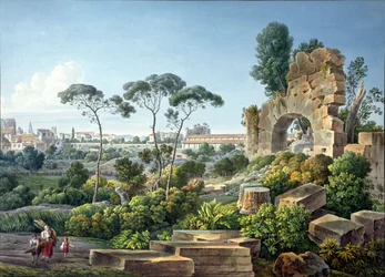 Ansicht des Esquilin-Hügels in Rom, um 1800