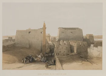 Ägypten und Nubien, Band II: Haupteingang zum Tempel von Luxor, 1848