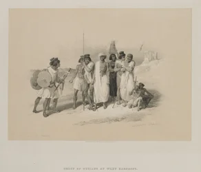 Ägypten und Nubien, Band II: Gruppe von Nubiern-Wady Kardasey, 1847