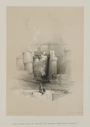 Ägypten und Nubien, Band II: Teil der Säulenhalle in Karnak, Theben