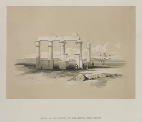 Ägypten und Nubien, Band II: Ruinen des Tempels von Madamoud, in Theben, 1847