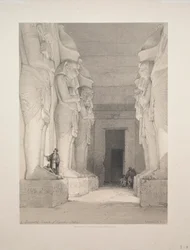 Ägypten und Nubien: Band I - Nr. 9, Ausgegrabener Tempel von Gyrshe, Nubien, 1838