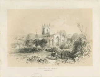 Handsworth Kirche: Lithographie, undatiert [1806-1885]