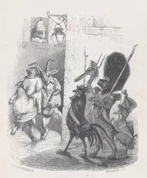 Mehr als einmal, beim Verlassen des Maskenballs wurde Herr de *** von der Patrouille..., ca. 1837-47