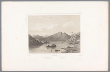 Ansicht des Sees Norsjø in Telemark (Gezichten in Scandinavië)