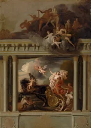 Der Raub der Proserpina, Entwurf für die Treppe des Devonshire House, London